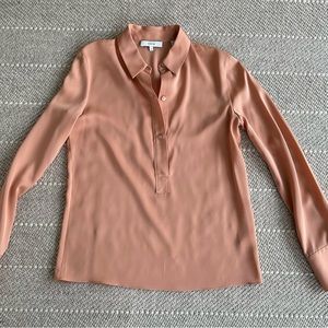 Vince silk shirt, size 4, salmon color